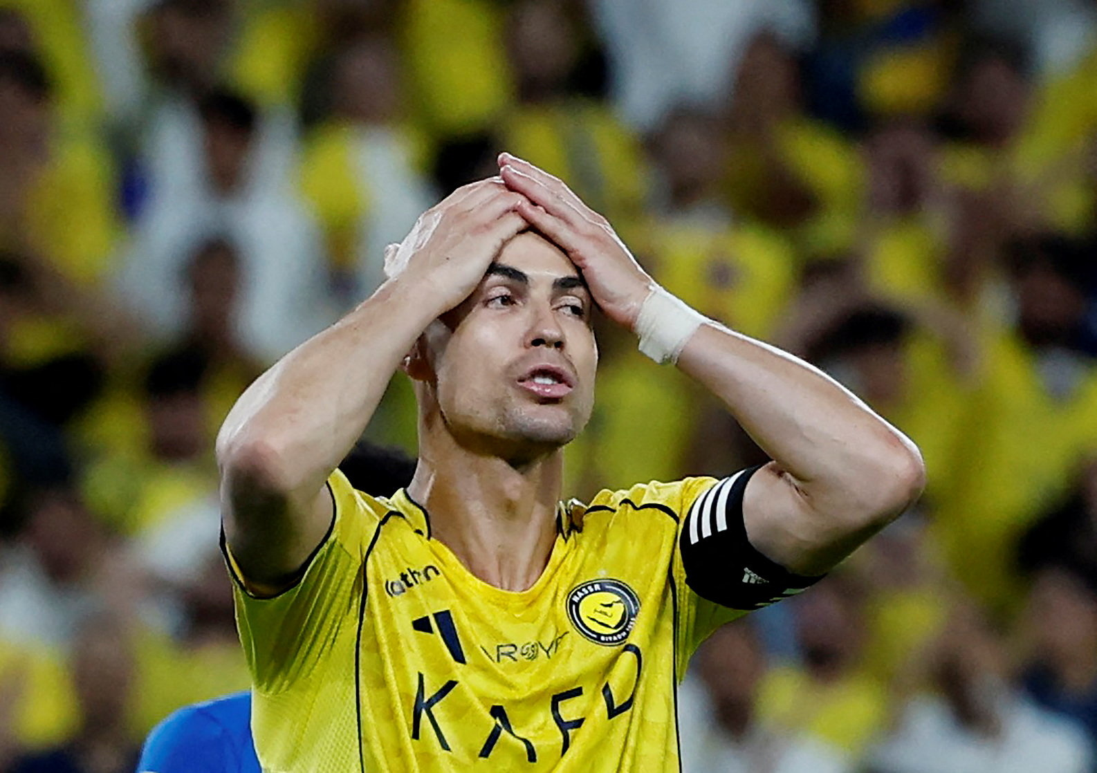 Soccer Football - Saudi Pro League - Al Nassr v Al Hilal - Al Awwal Park, Riyadh, Saudi Arabia - May 12, 2026 Al Nassr's Cristiano Ronaldo reacts REUTERS/Hamad I Mohammed TPX IMAGES OF THE DAY