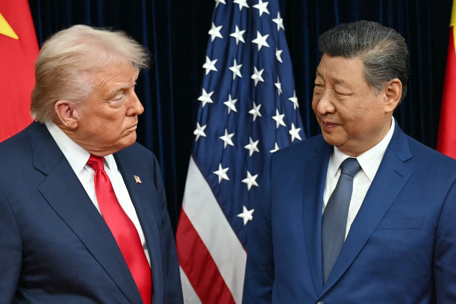 US President Donald Trump and his Chinese counterpart, Xi Jinping, in Busan, South Korea, in October 2025