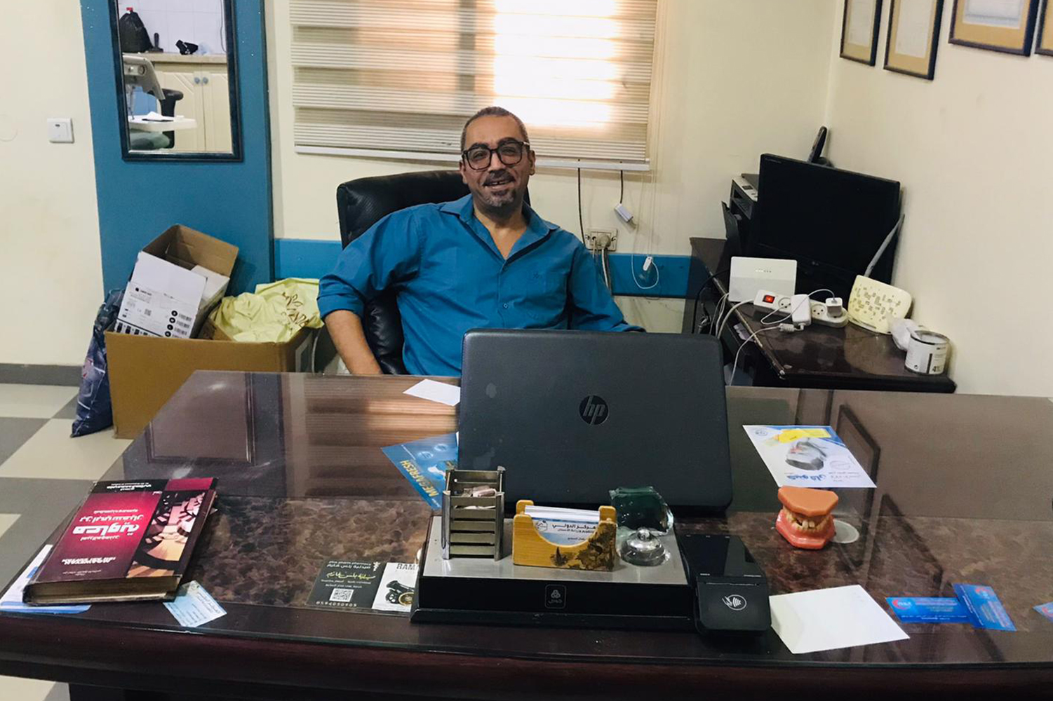Nidal al-Sindi, a dentist in Gaza’s Nuseirat refugee camp