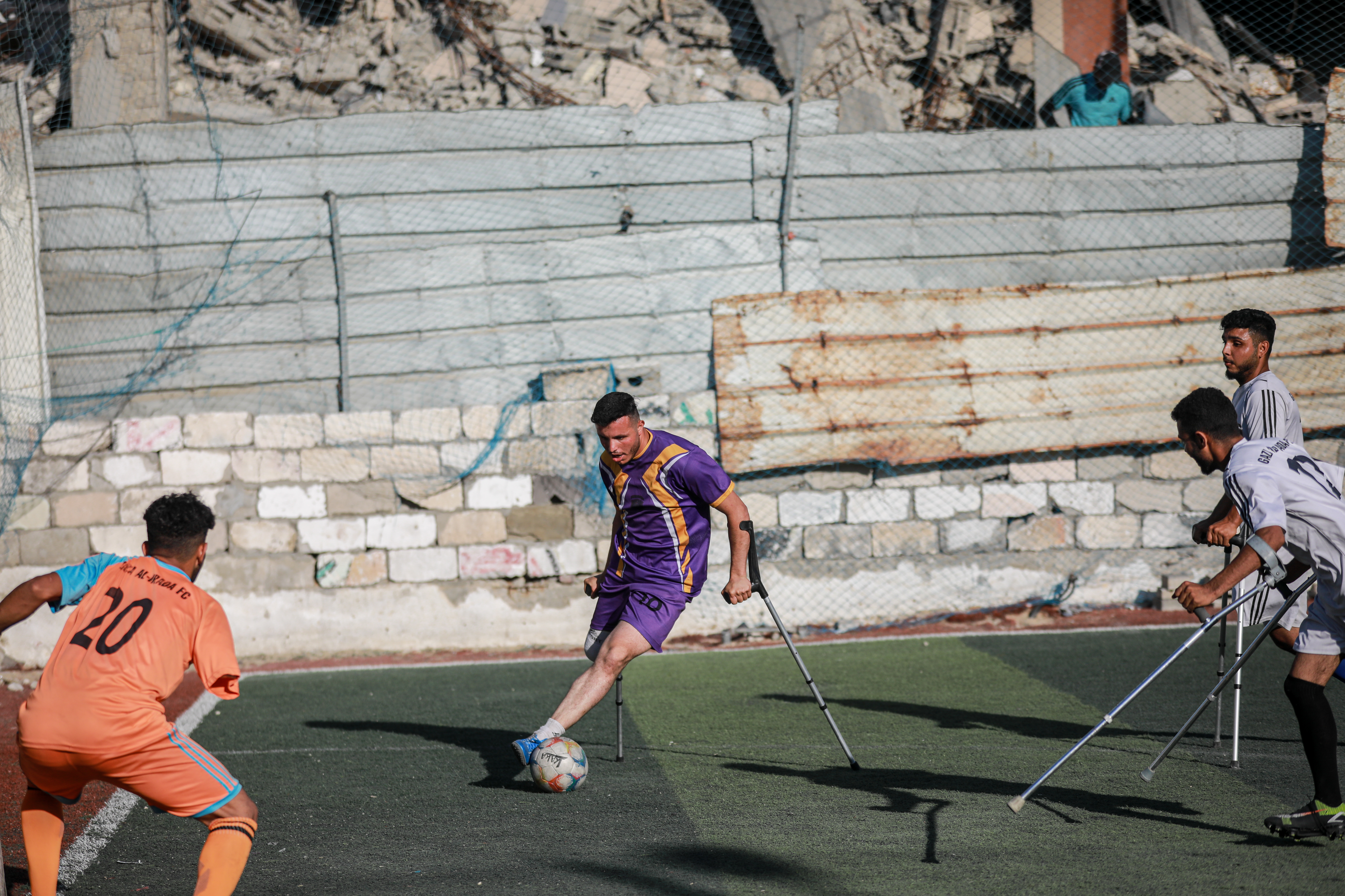 Gaza Irada playing football