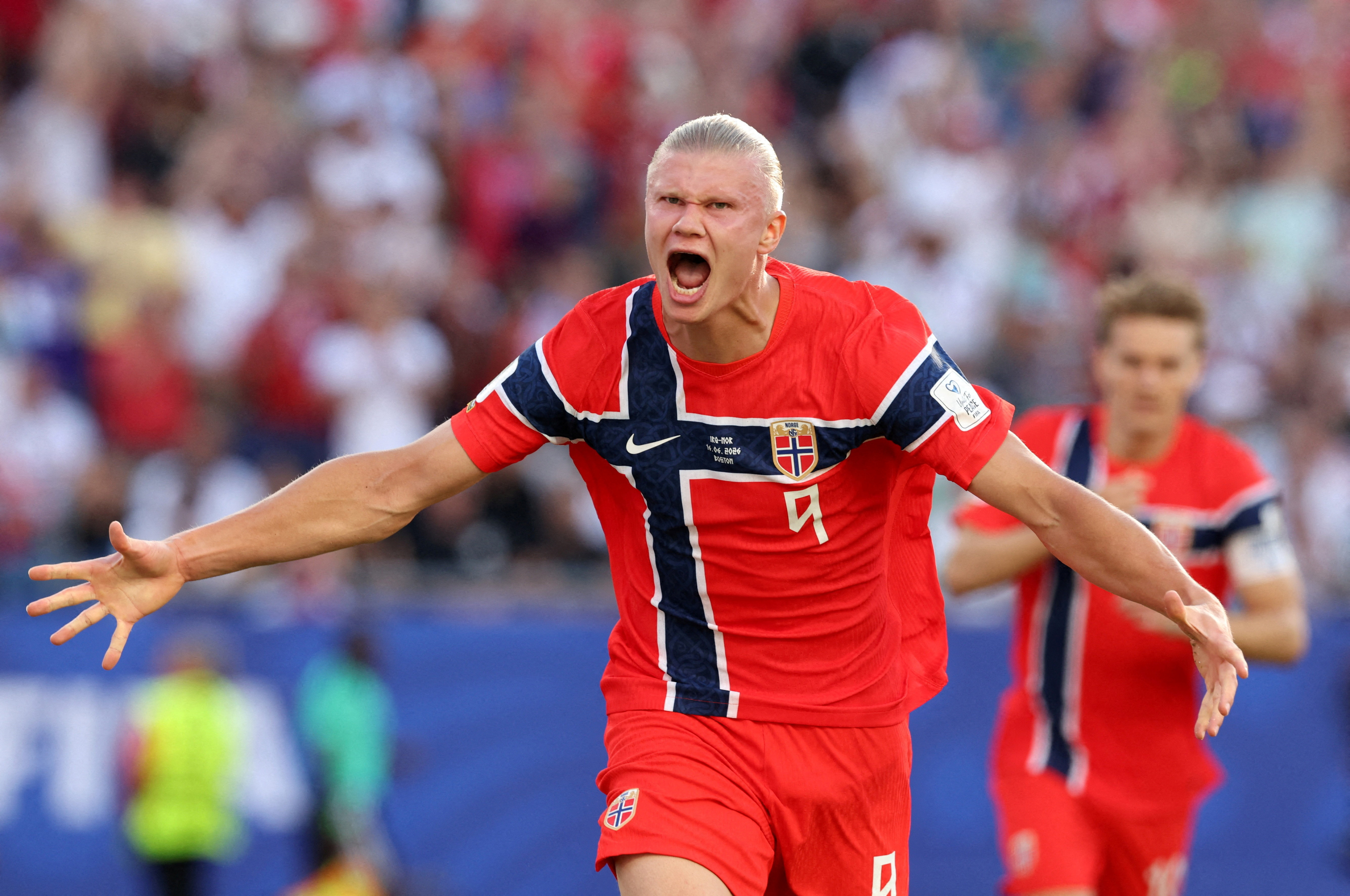 Erling Haaland celebrates