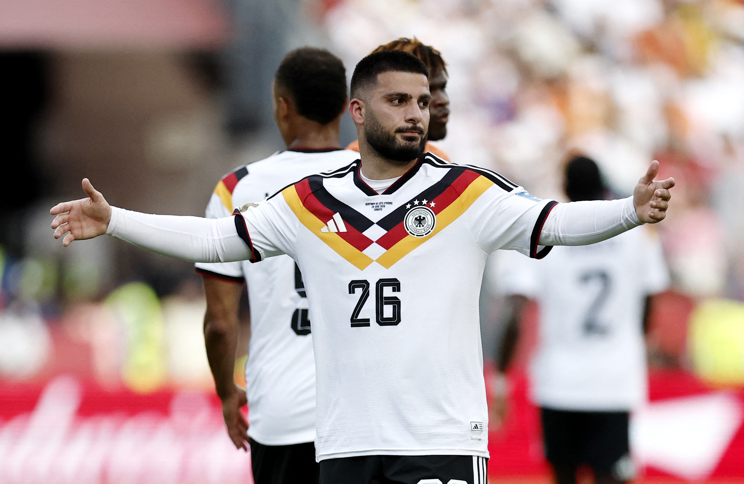 Germany's Deniz Undav celebrates scoring their second goal
