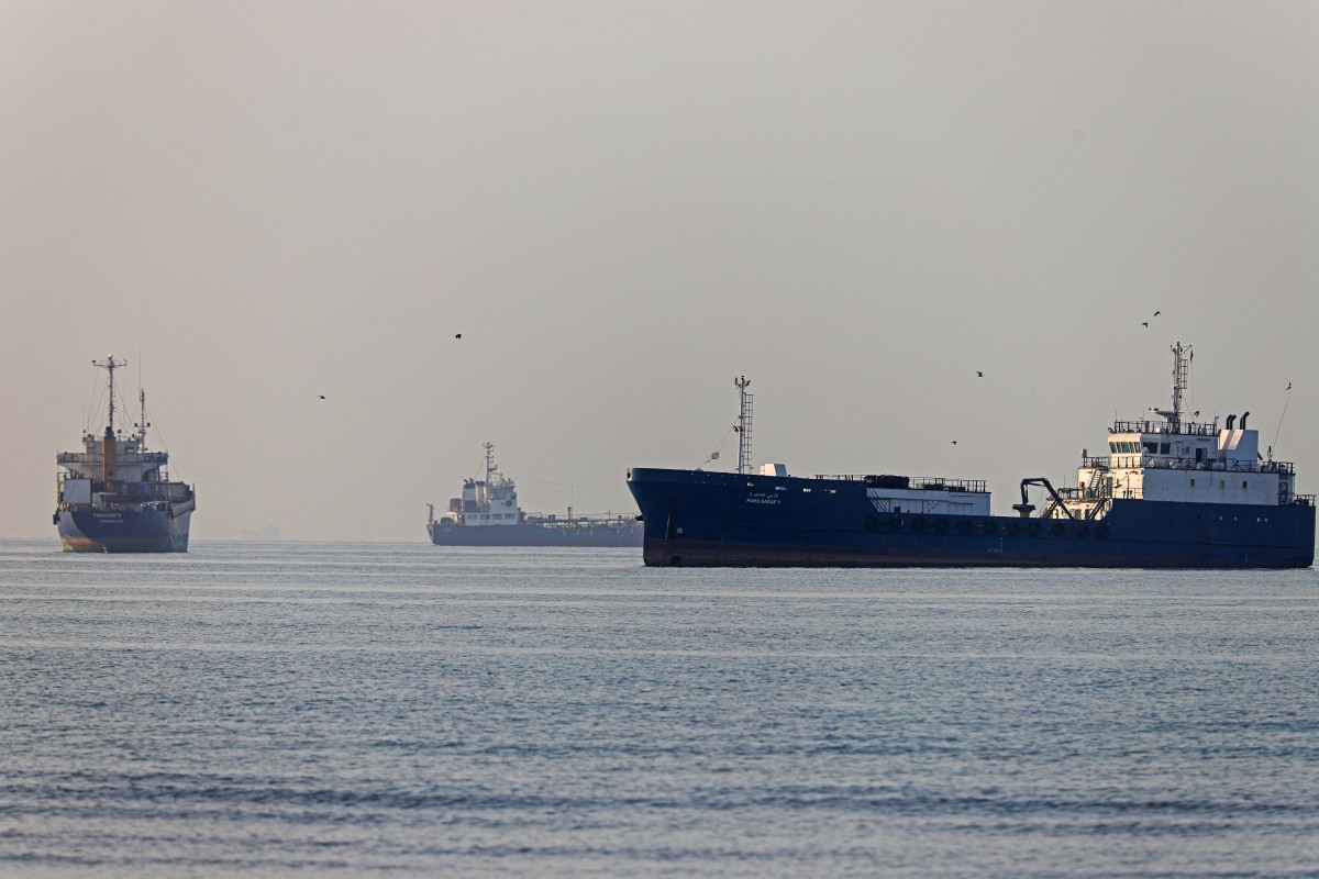 Ships at sea.