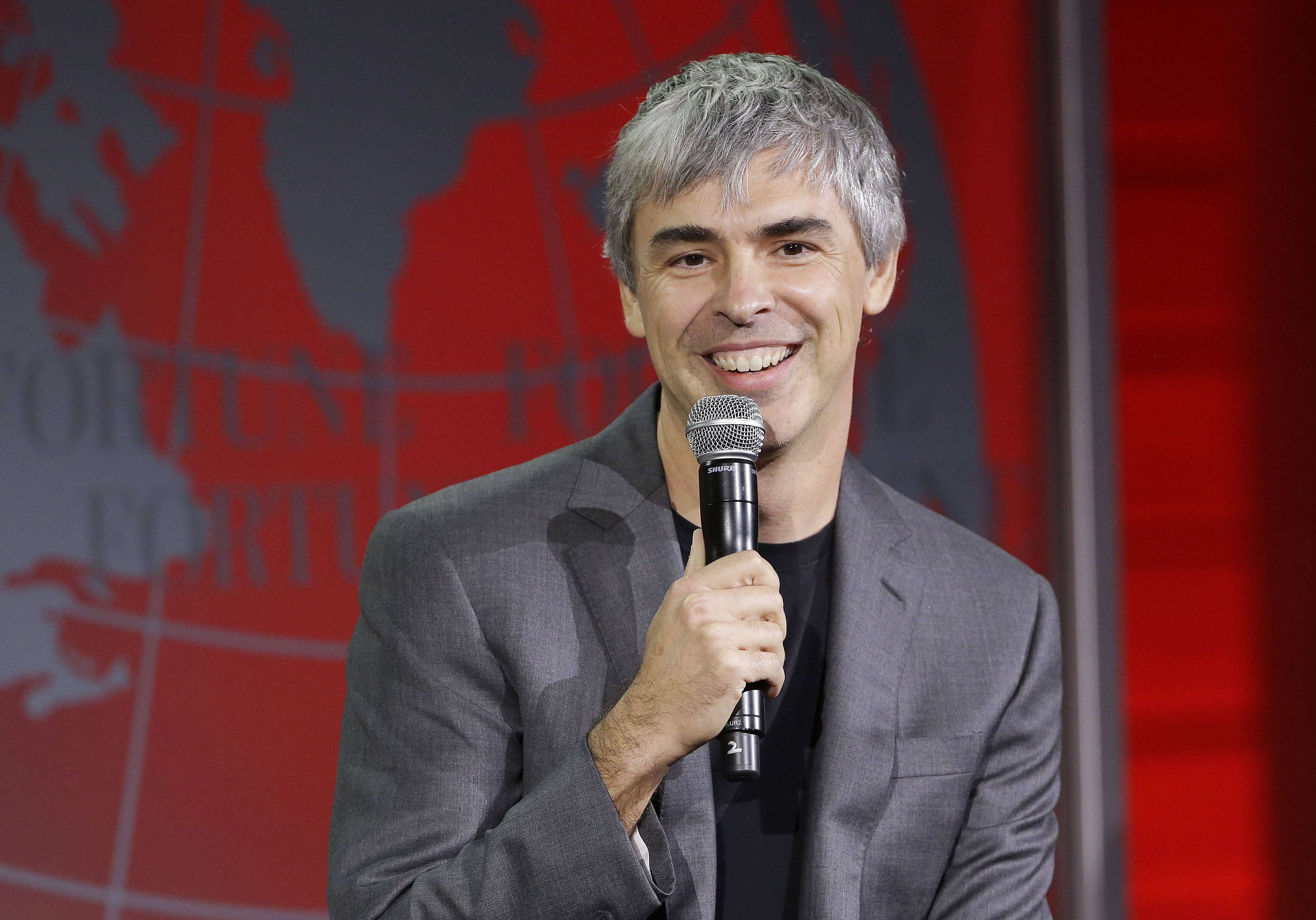 Larry Page speaks at the Fortune Global Forum in San Francisco, the US, on November 2, 2015