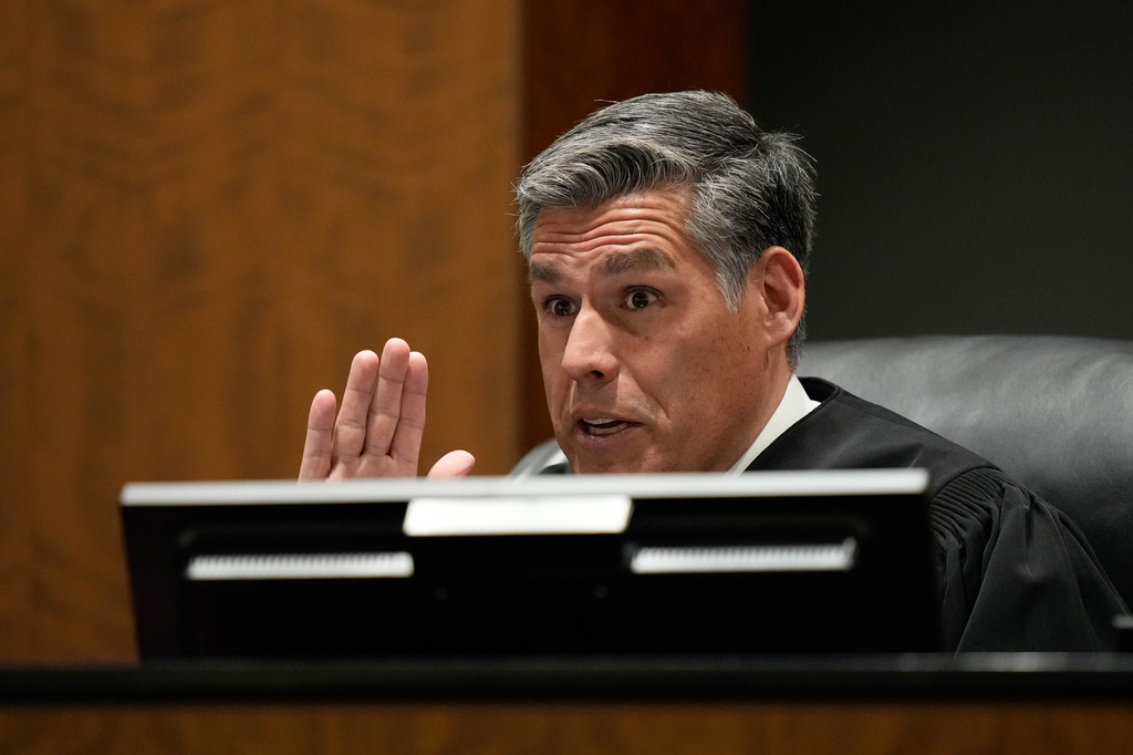 a judge in a courthouse