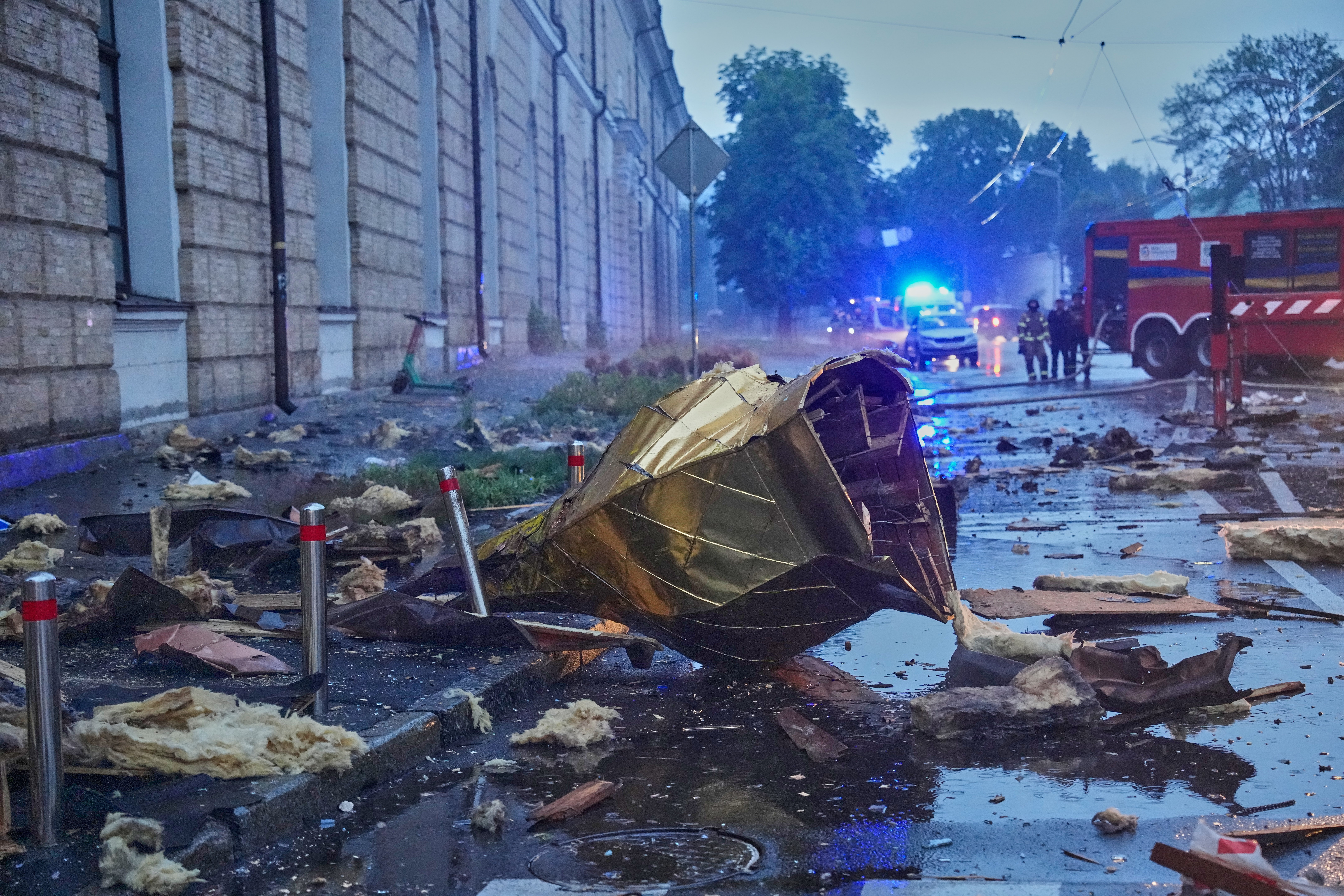 Kyiv cathedral burns as heavy Russian air raids hit Ukraine