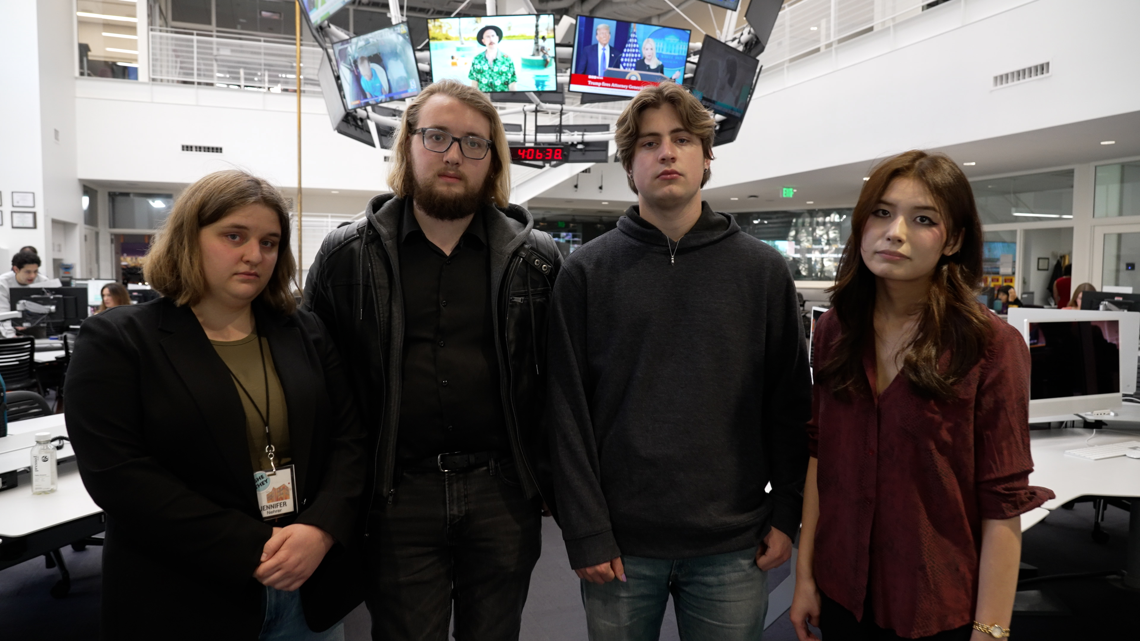 Student journalists at Annenberg Media: Jennifer Nehrer, Reo Jackson Mills, Sasha Ryu