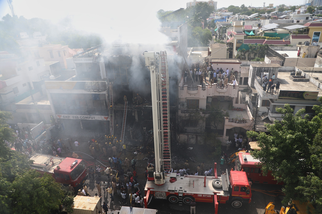 Fire in Lucknow, India
