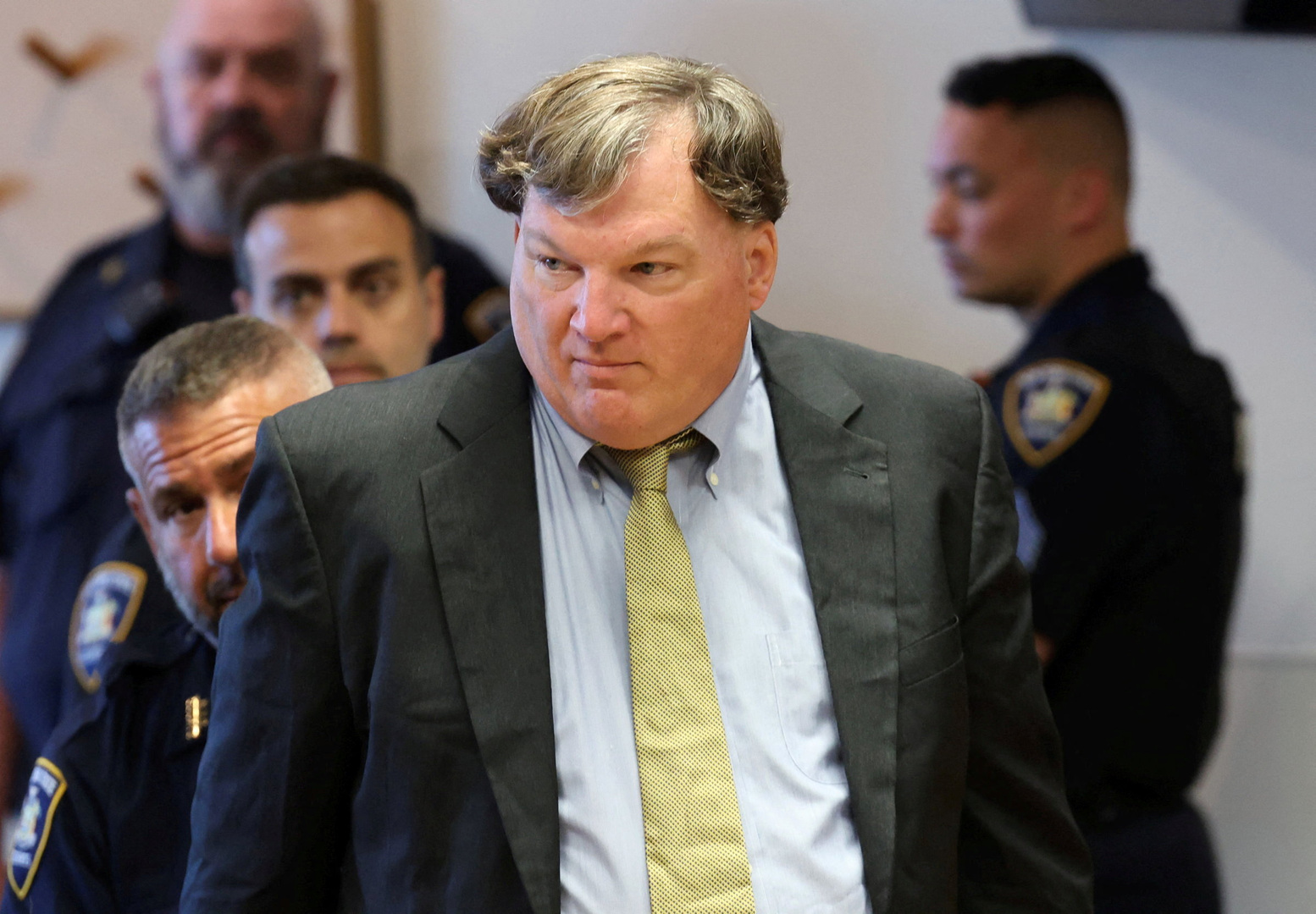 Gilgo Serial Killer Rex Heuermann inside Judge Timothy Mazzei's courtroom at Suffolk County Court in Riverhead, New York, US, on Wednesday, June 17, 2026. [James Carbone/Reuters]