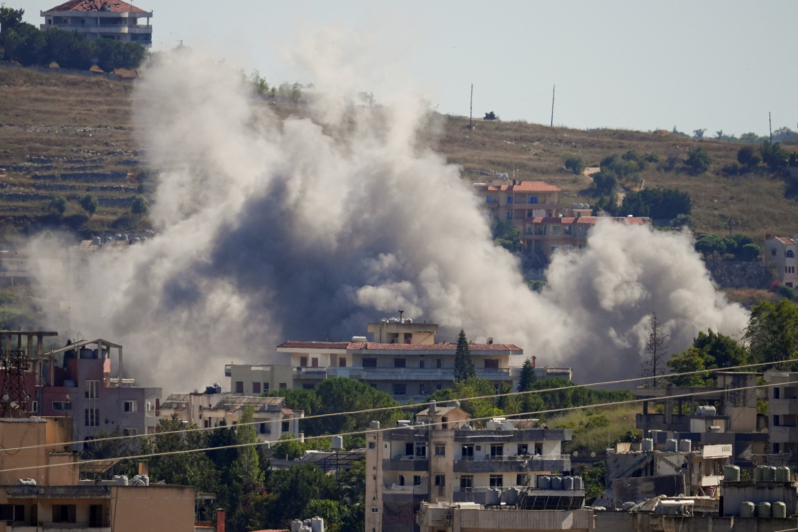 Smoke billows from southern Lebanon following an Israeli strike, as seen from Nabatieh, southern Lebanon on June 19, 2026. [Reuters]