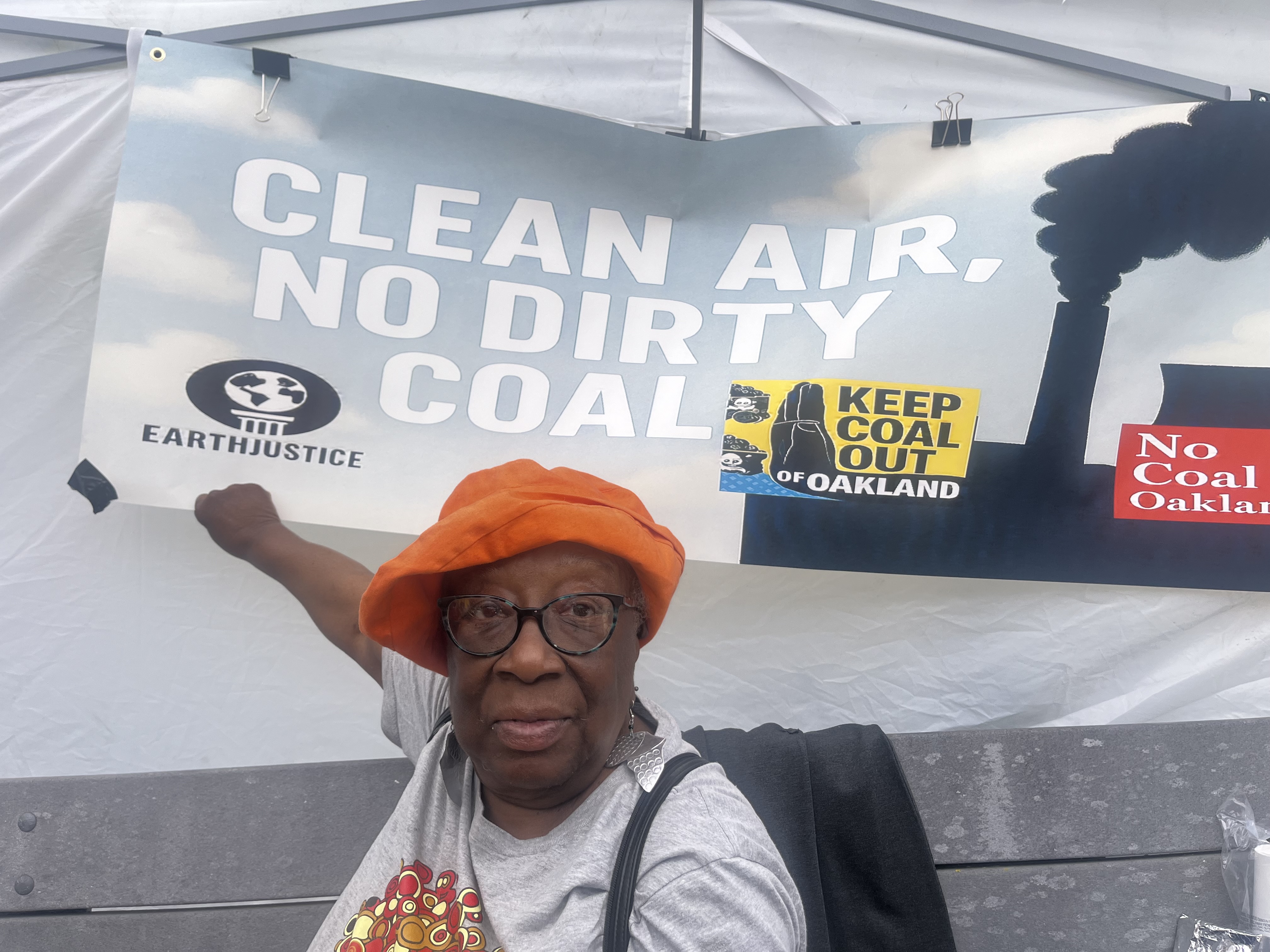 Margaret Gordon at a No Coal in Oakland campaign event. Credit- Saumya Roy-