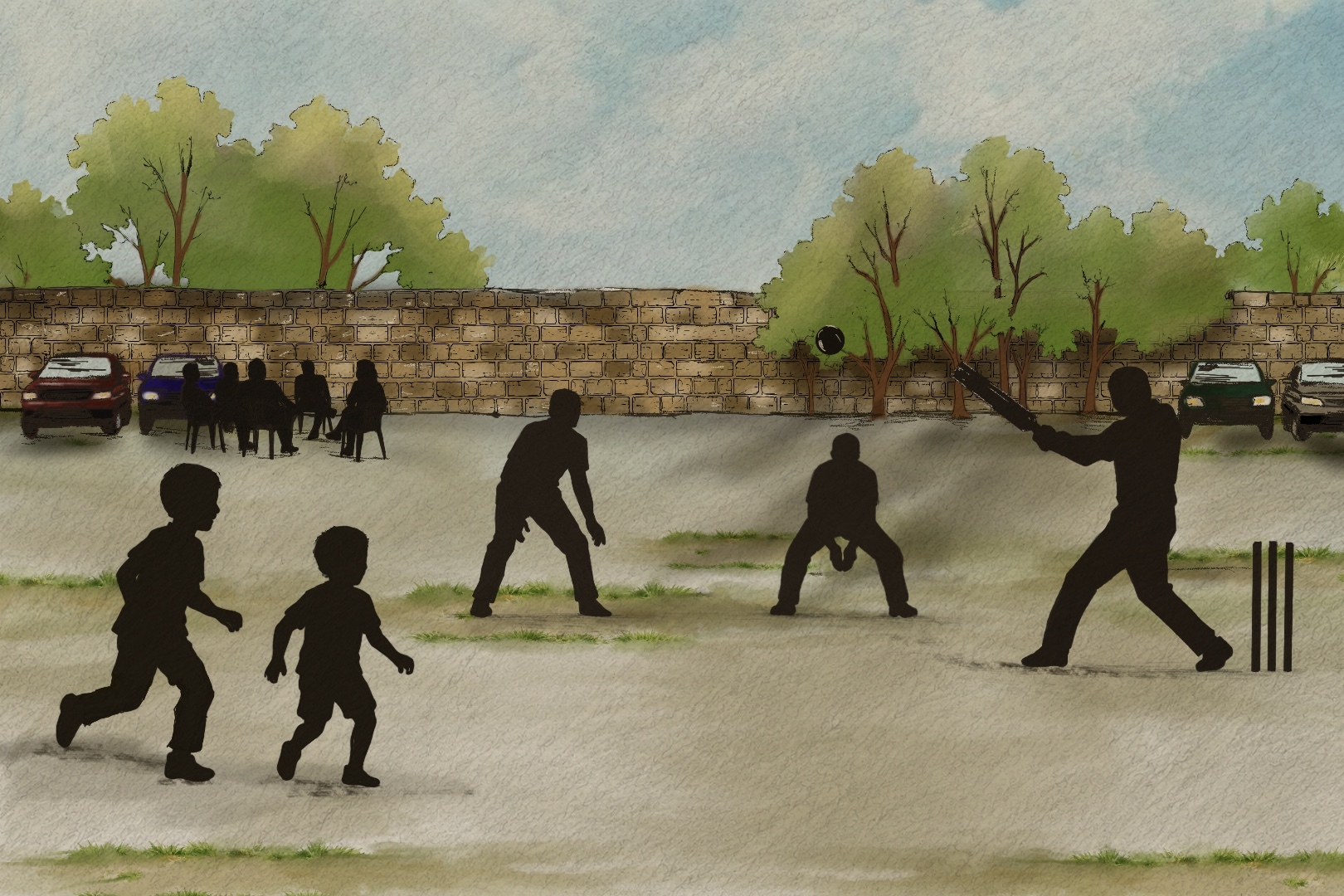 Before the conflict, migrant workers transformed the grounds of St Joseph Church into a lively cricket pitch. Today, the same space is filled with mattresses sheltering displaced families