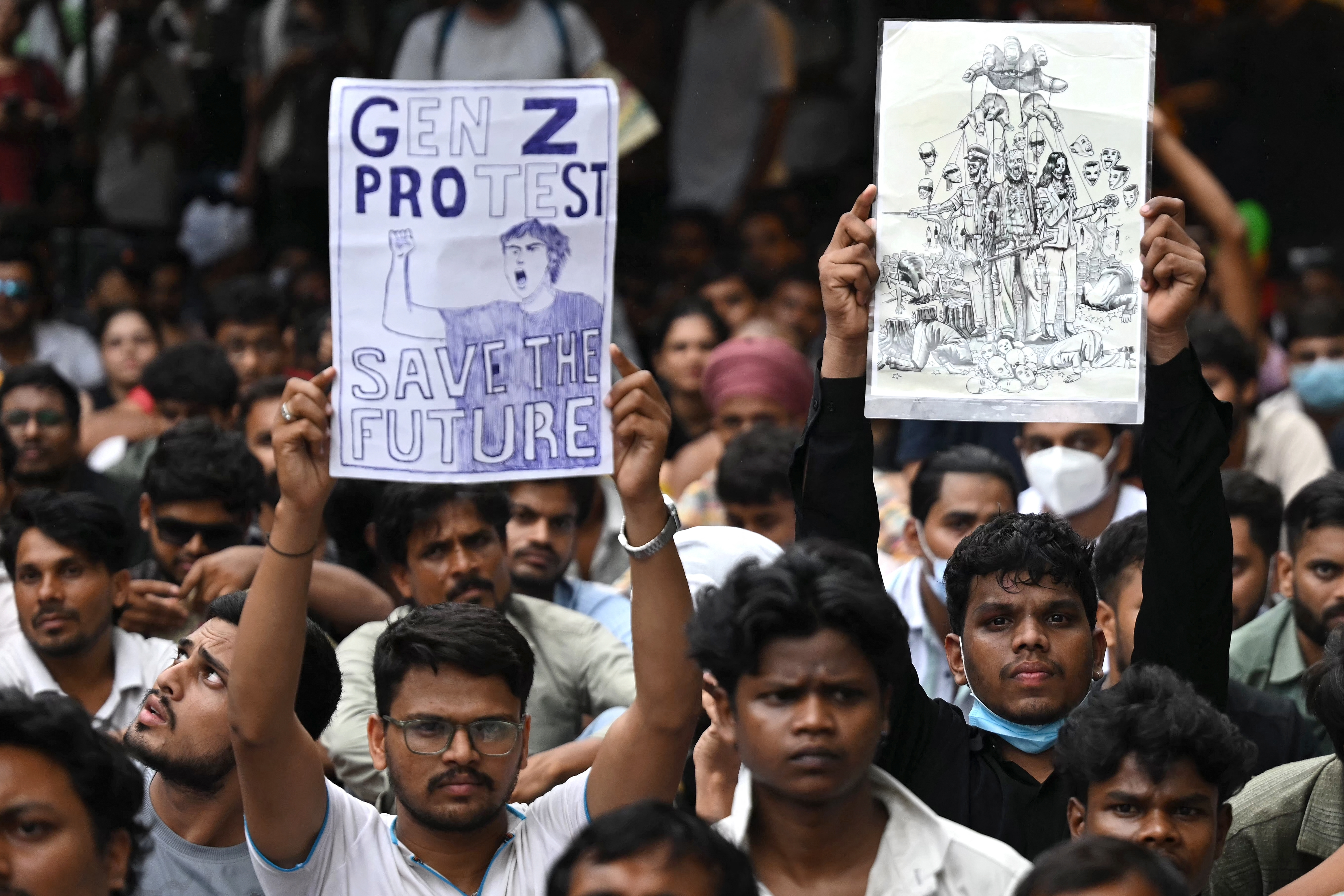 This type of resignation is a first for Modi, who has been in power for 12 years, and maintained a strongman image — that has been tarnished by the huge amount of Gen Z-produced social media content [AFP]