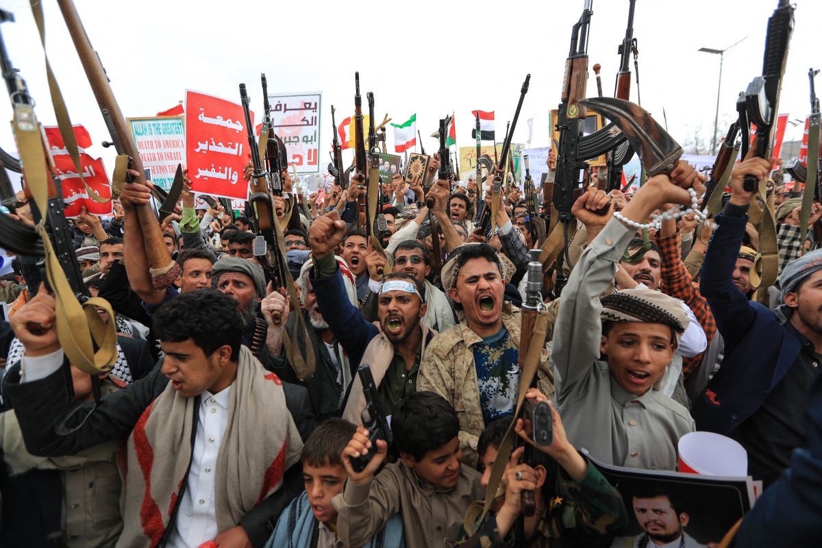 Houthi supporters rally in Sanaa against ‘Saudi-led blockade’