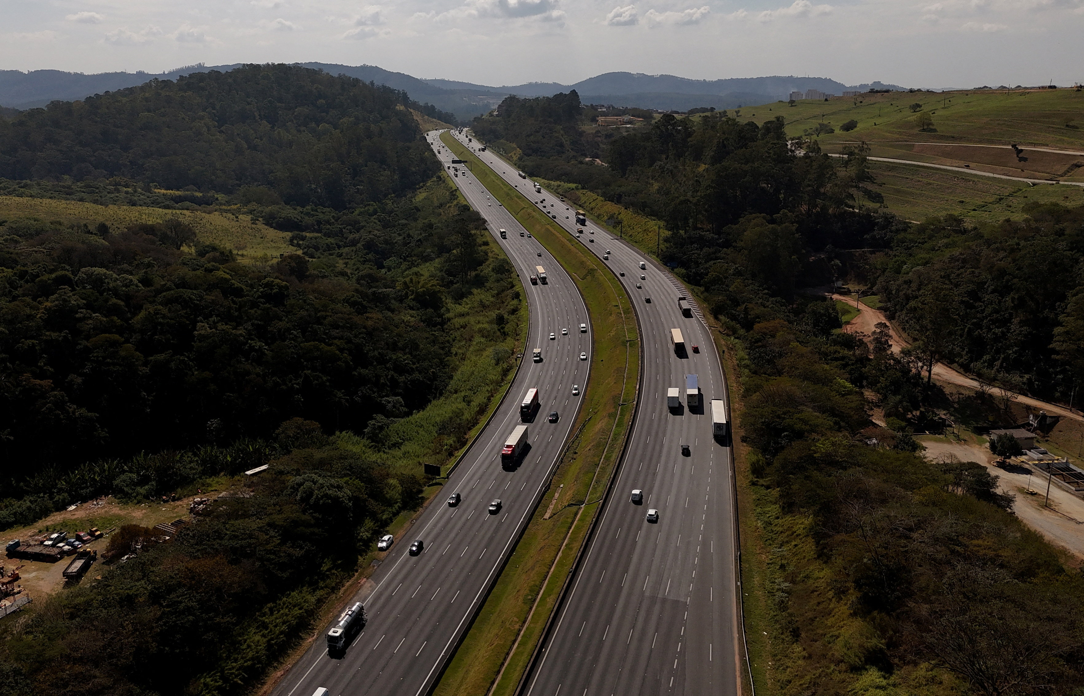 A view of Bandeirantes Highway in Sao Paulo, Brazil, August 27, 2025. REUTERS/Amanda Perobelli