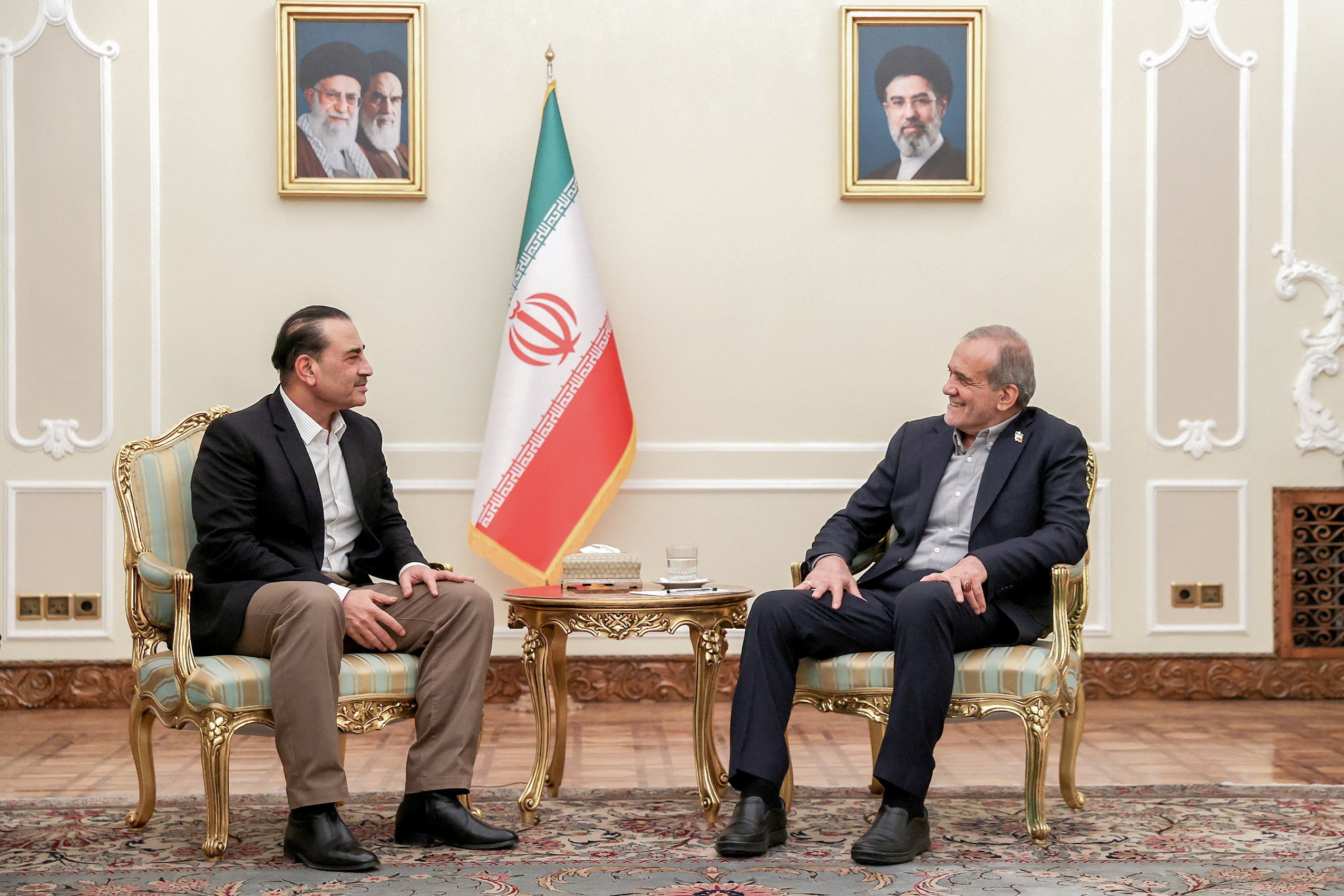 Iranian President Masoud Pezeshkian meets Pakistan army chief Field Marshal Asim Munir in Tehran