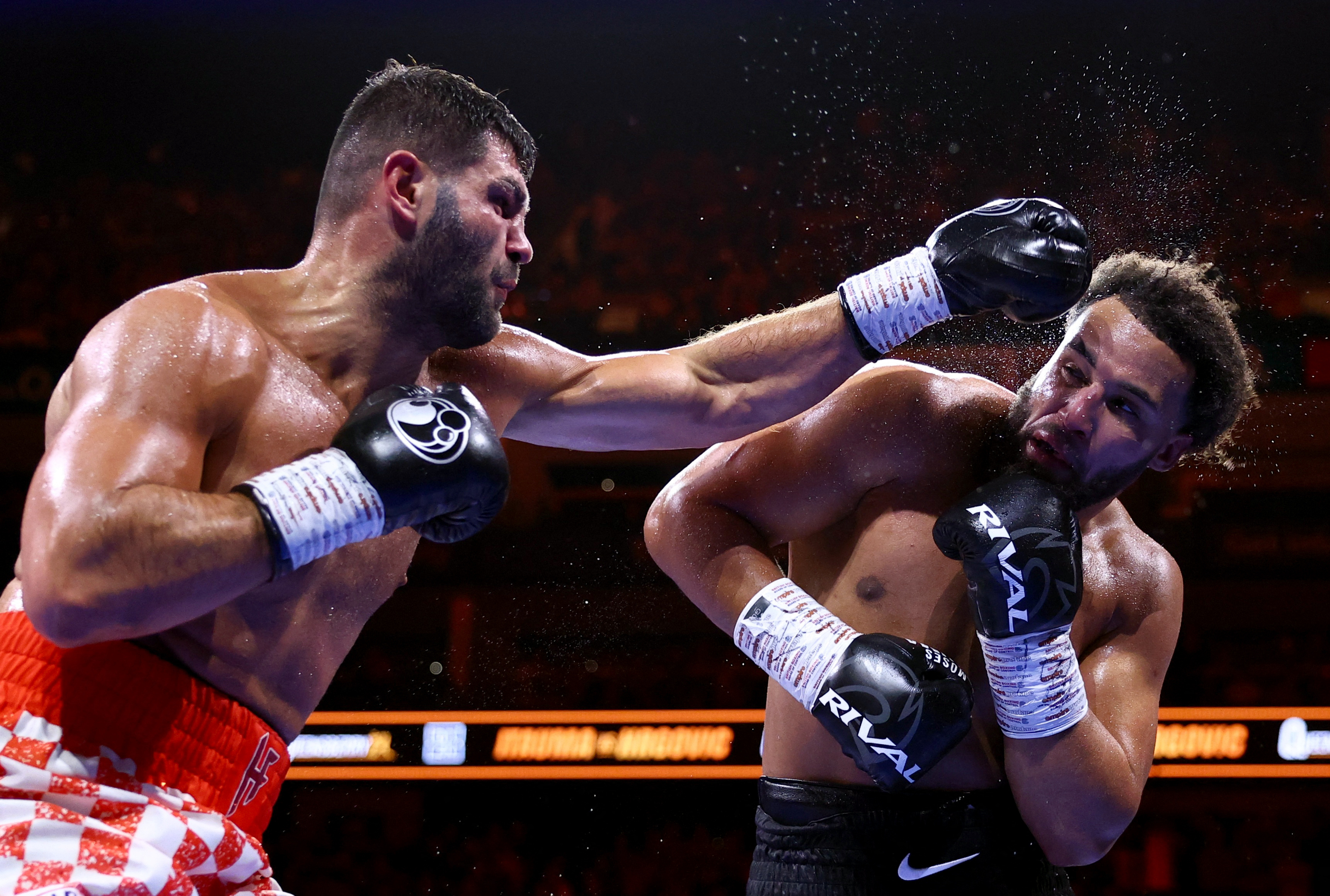 Boxing - Moses Itauma v Filip Hrgovic - IBF World Heavyweight Title - O2 Arena, London, Britain - August 29, 2026 Filip Hrgovic in action during his fight against Moses Itauma Action Images via Reuters/Peter Cziborra