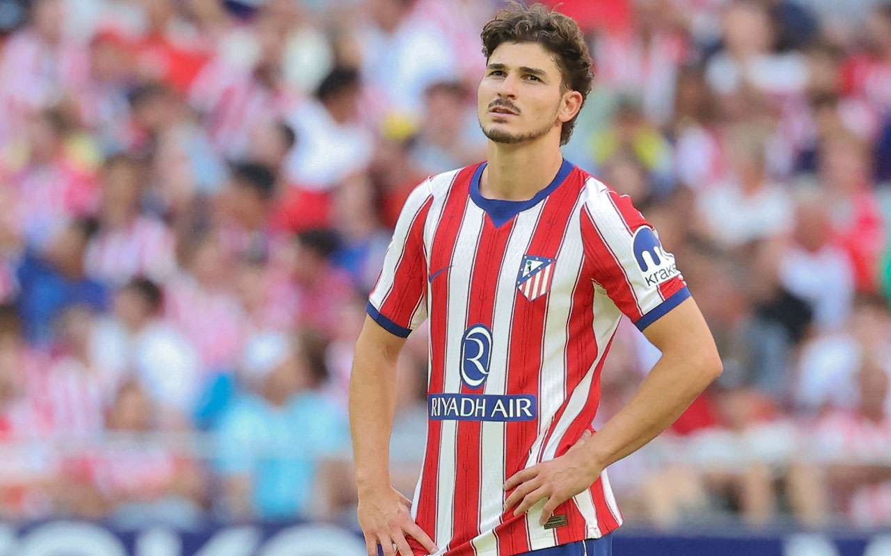 Atletico Madrid's Argentine forward Julian Alvarez