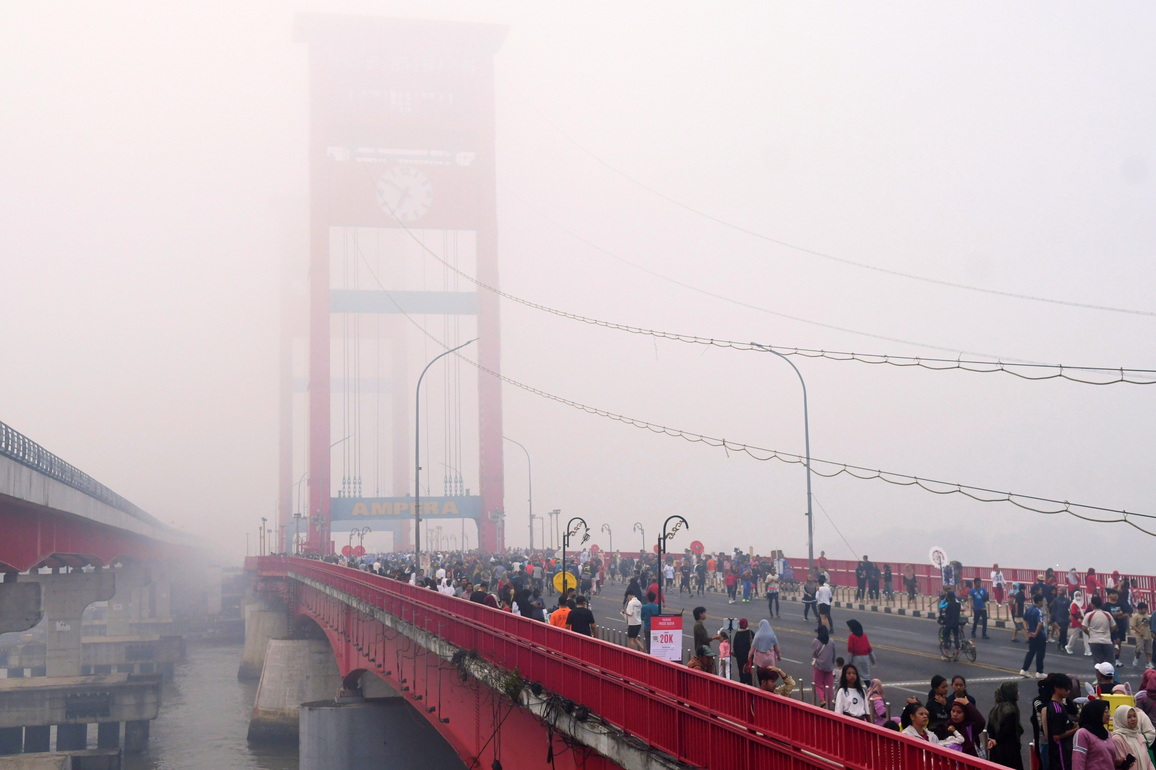 Indonesia battles haze as wildfires rage across South Sumatra forests