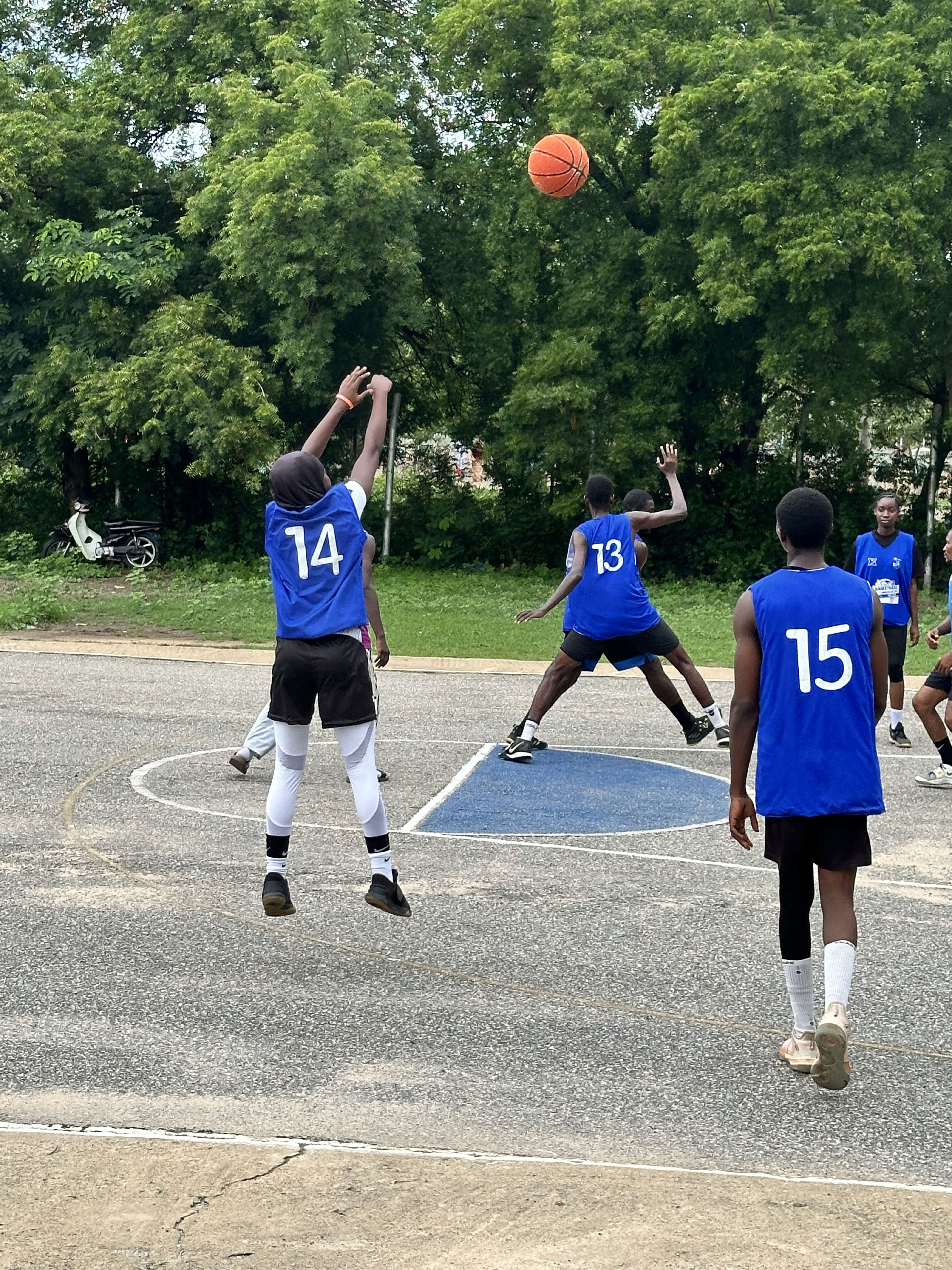 Young female players take part in a Grassroots To Greatness basketball training session in Nigeria [Grassroots To Greatness]