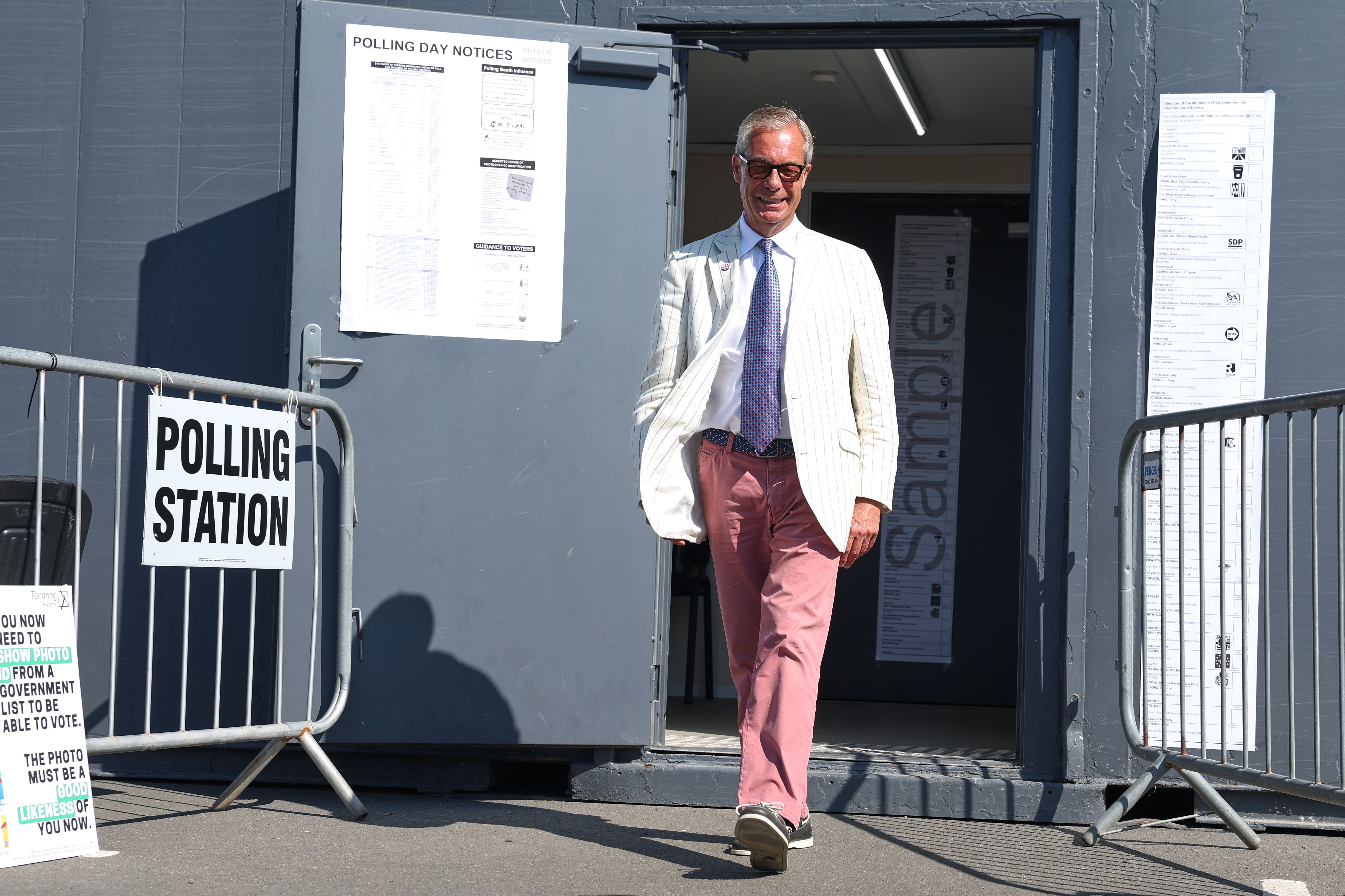 Britain's Reform UK party leader Nigel Farage.