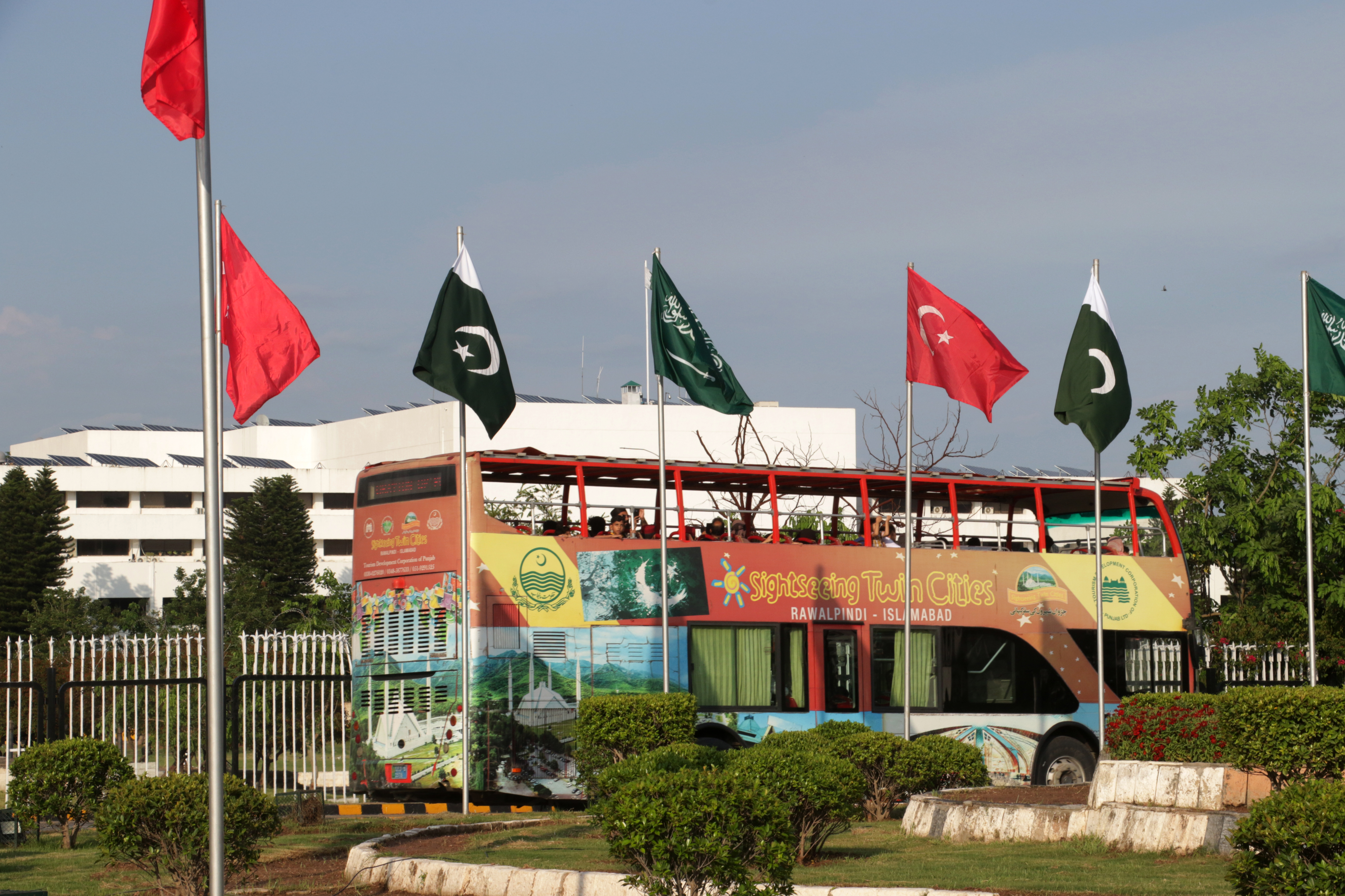 epa13157128 National flags of Pakistan, Saudi Arabia and Turkey are displayed outside the parliament house in Islamabad, Pakistan, 08 August 2026. Pakistan, Saudi Arabia, and Turkey signed a joint defense agreement during the Makkah Al-Mukarramah Summit for Joint Defense at Al-Safa Palace in Makkah, Saudi Arabia, on 07 August 2026. The pact stipulates that an armed attack against any one of the three countries will be regarded as an attack against all, strengthening collective deterrence and defense cooperation among the three states. EPA/SOHAIL SHAHZAD