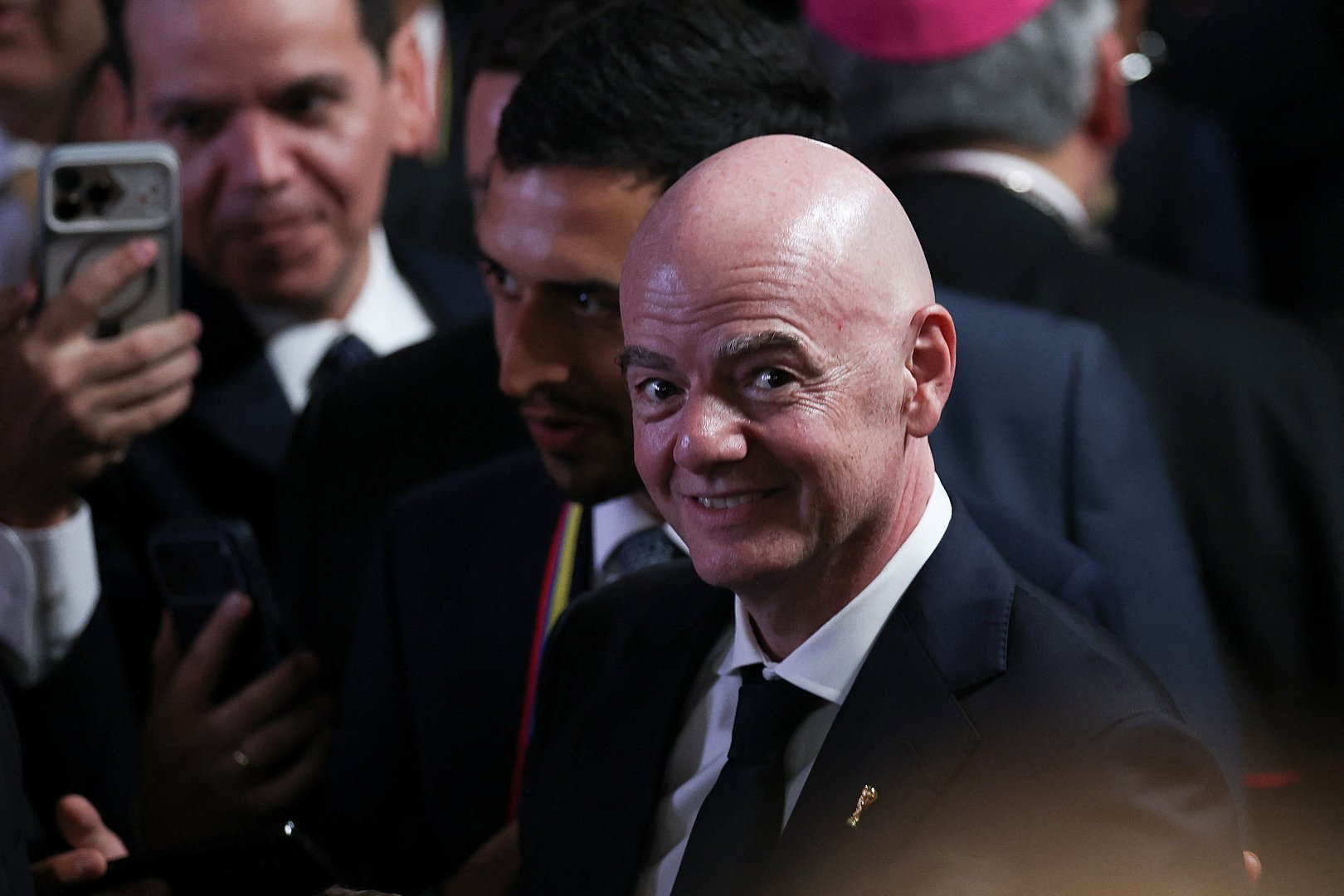 FIFA President Gianni Infantino attends the inauguration of Abelardo De La Espriella as Colombia's president, in Cali, Colombia, August 7, 2026. [REUTERS/Luisa Gonzalez]