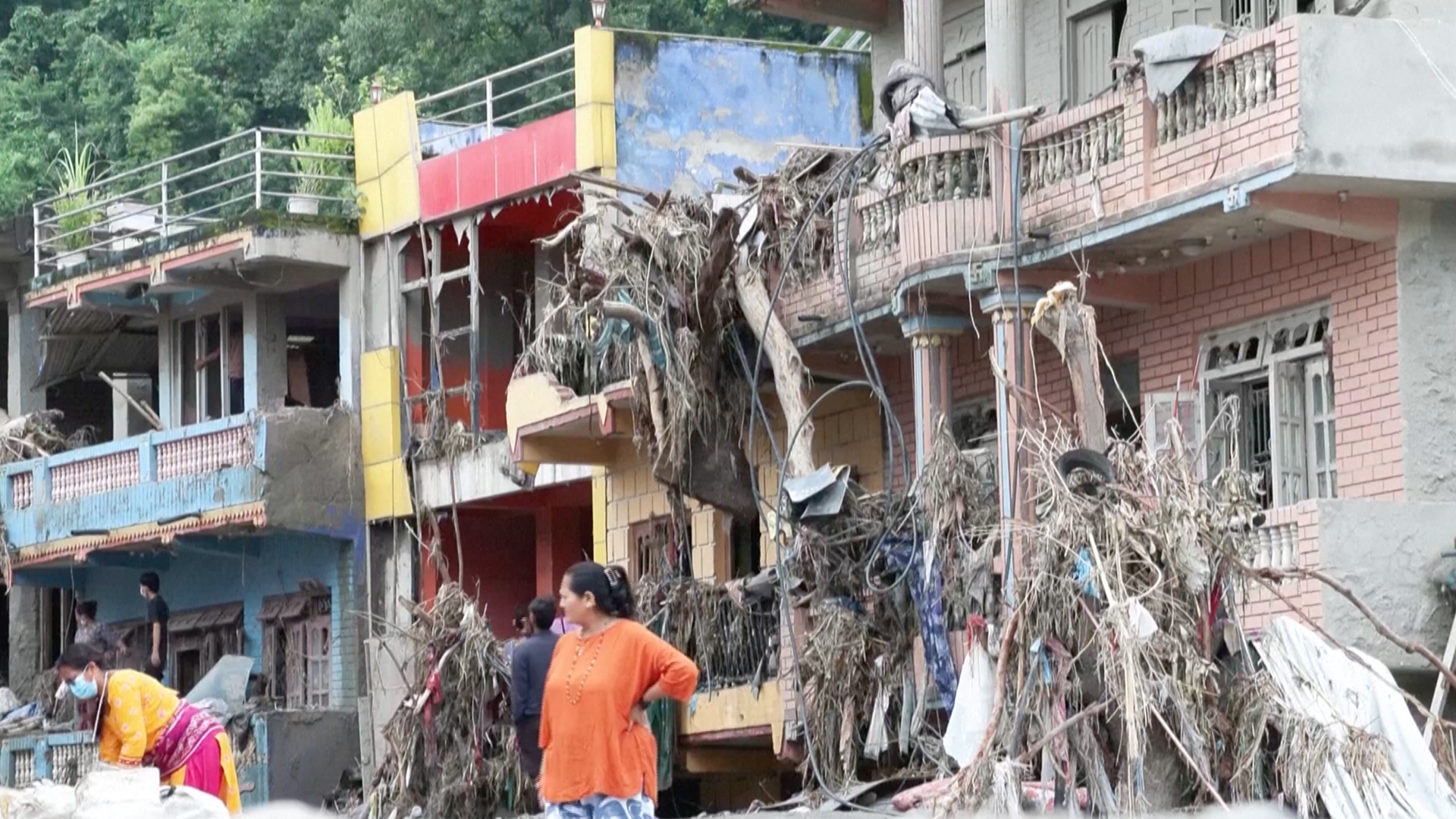 House damaged by floods in Nepal