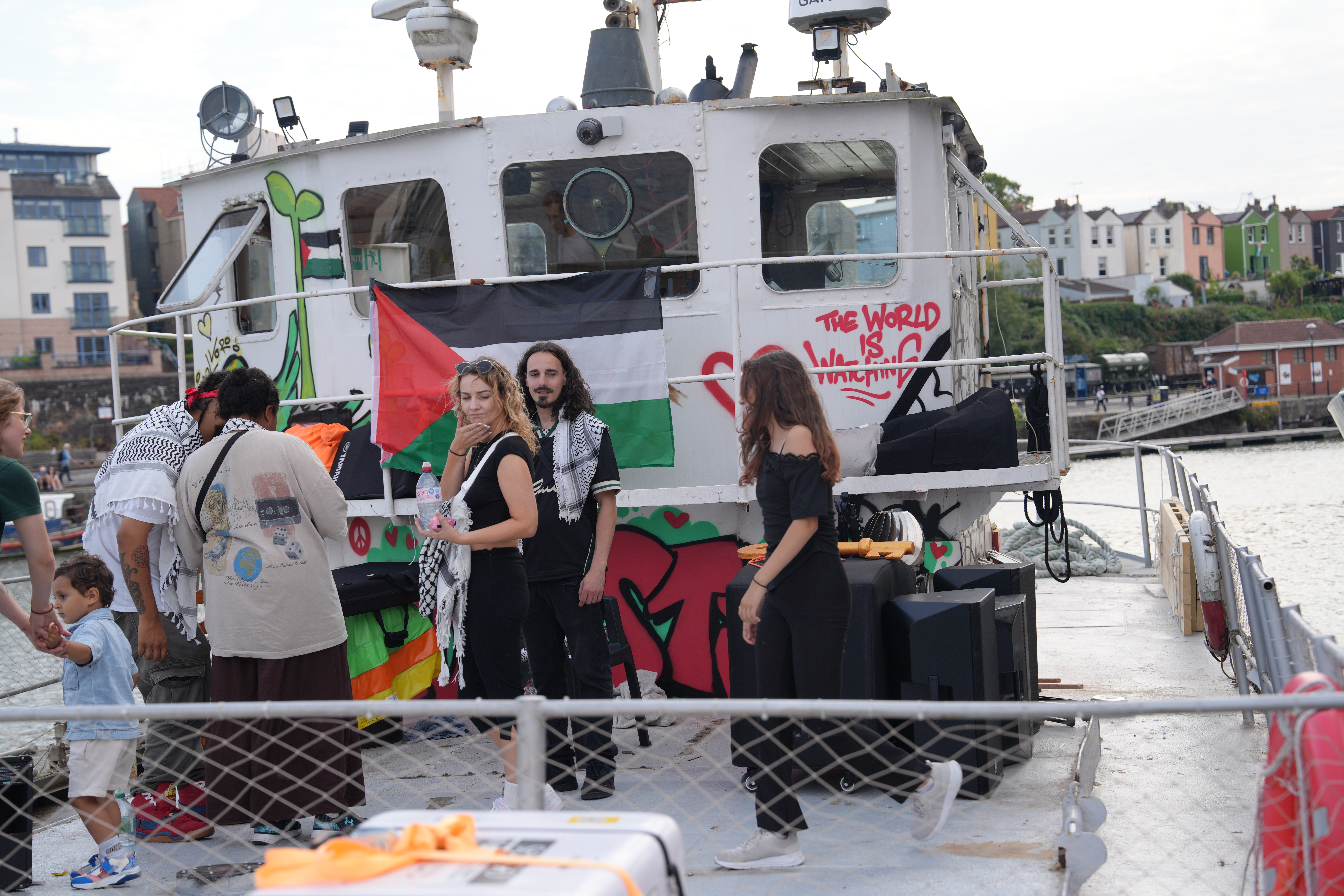Twelve activists are on board the boat that set off from Bristol