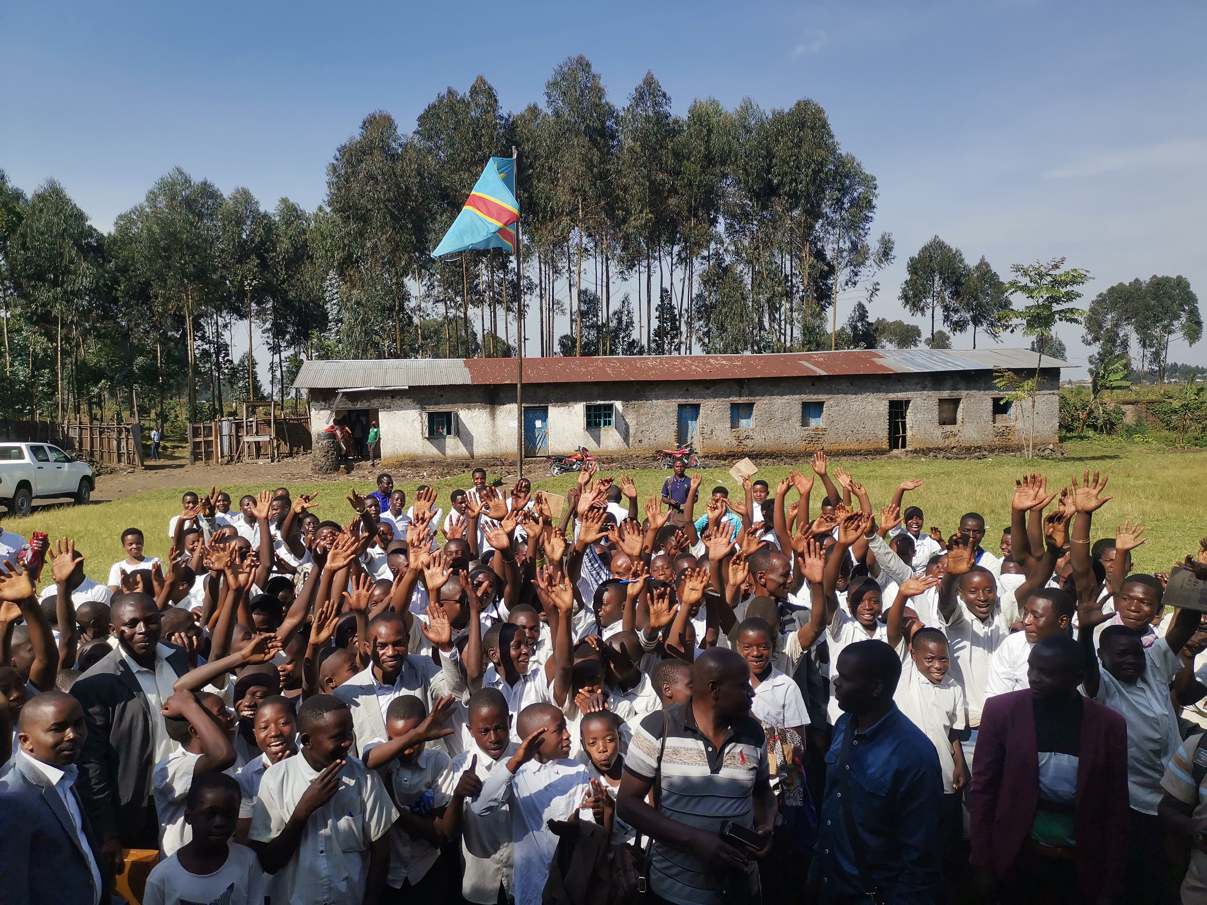 Pupils in Goma return to school as authorities introduce measures to limit the spread of Ebola in affected parts of the Democratic Republic of the Congo [Prosper Heri/Al Jazeera]